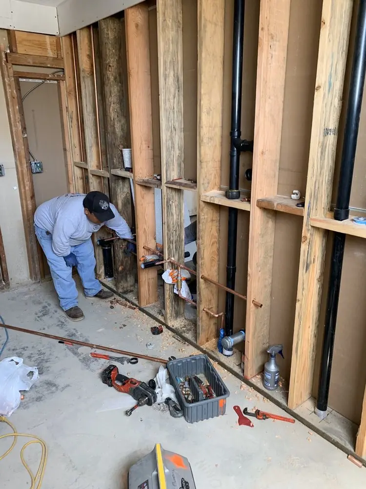 Commercial rough-in plumbing for Water Heater Replacement in Los Angeles Heights - Keystone